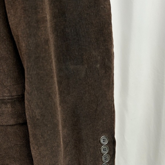 Pronto Uomo Corduroy Sport Coat Mens 46L XLT Brown 100% Cotton Blazer Jacket EUC - Picture 11 of 13